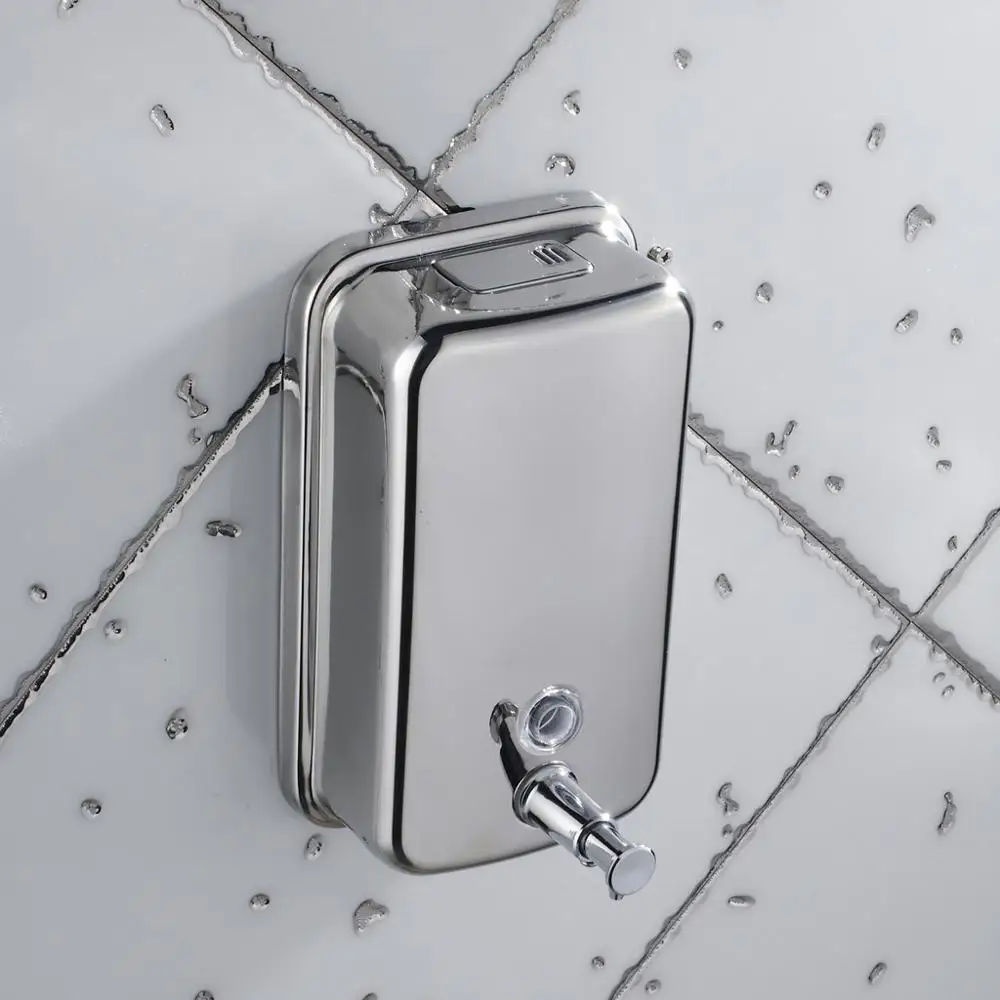 500 мл Нержавеющая сталь дозатор для жидкого мыла шампунь ящик хранения настенное