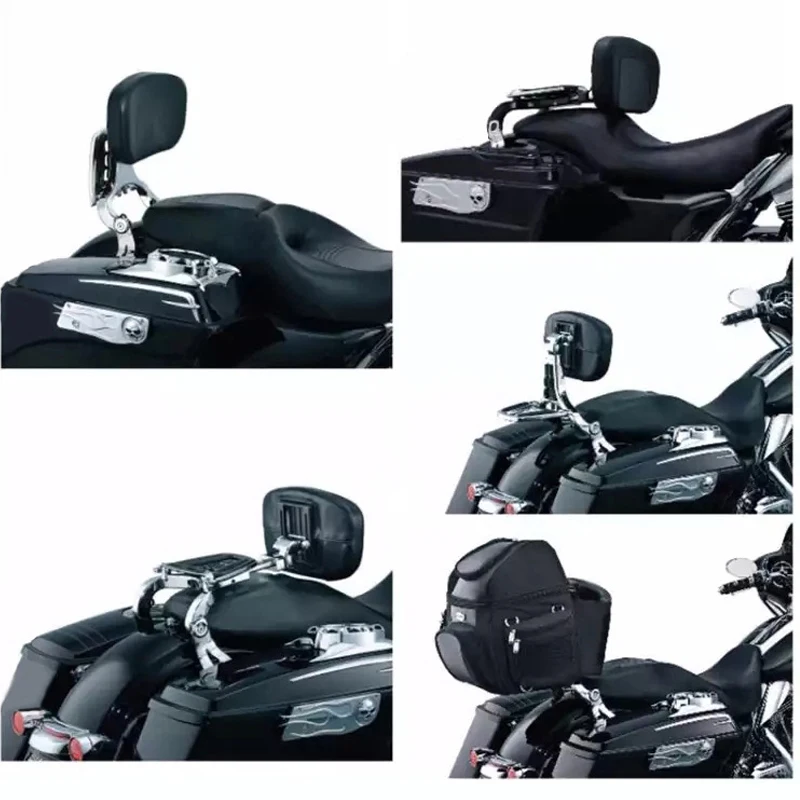 Глянцевый черный фиксированный кронштейн и спинка водителя для Harley Touring Electra Street