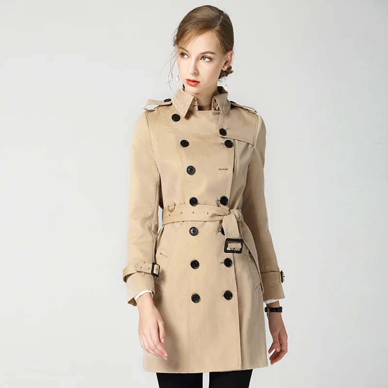 BURDULLY женская одежда осень зима 2019 одноцветная для девушек Длинная ветровка