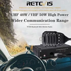 RETEVIS RT99 4G Bluetooth-совместимое автомобильное мобильное радио UHF VHF двухстороннее автомобильное радио 50 Вт полнофункциональное приложение работает в реальном времени