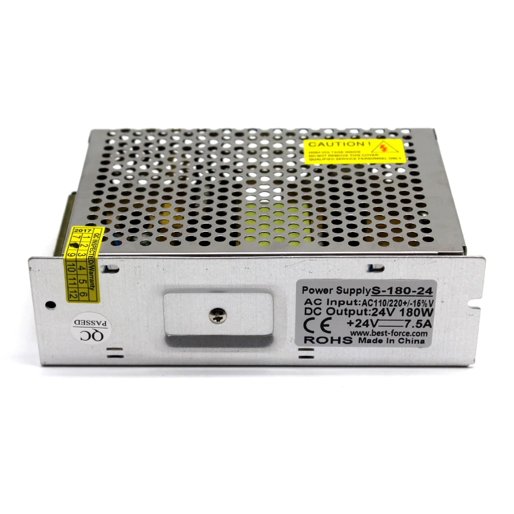 Лучшая цена DC24V блок питания 7.5A 180 Вт трансформатор драйвера 110 В 220 адаптер для ЧПУ