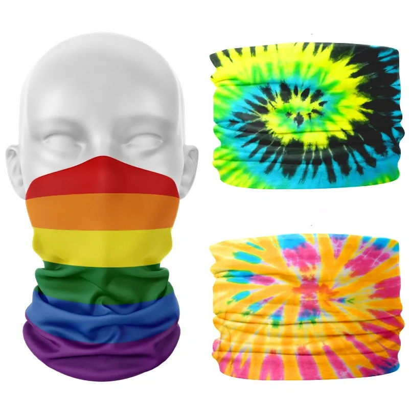 

Rainbow Print Sports Scarf Unisex Colorful LGBT Outdoor Climbing Fishing Windproof Face Bandana Multifunctional Seamless Scarves