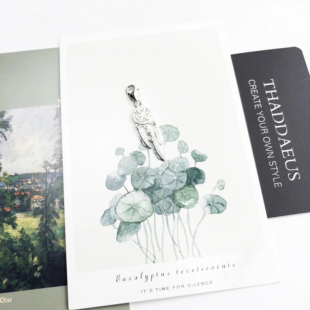 Женский браслет с подвеской Ловец снов серебро 2020 пробы 925|Ювелирные шармы| |