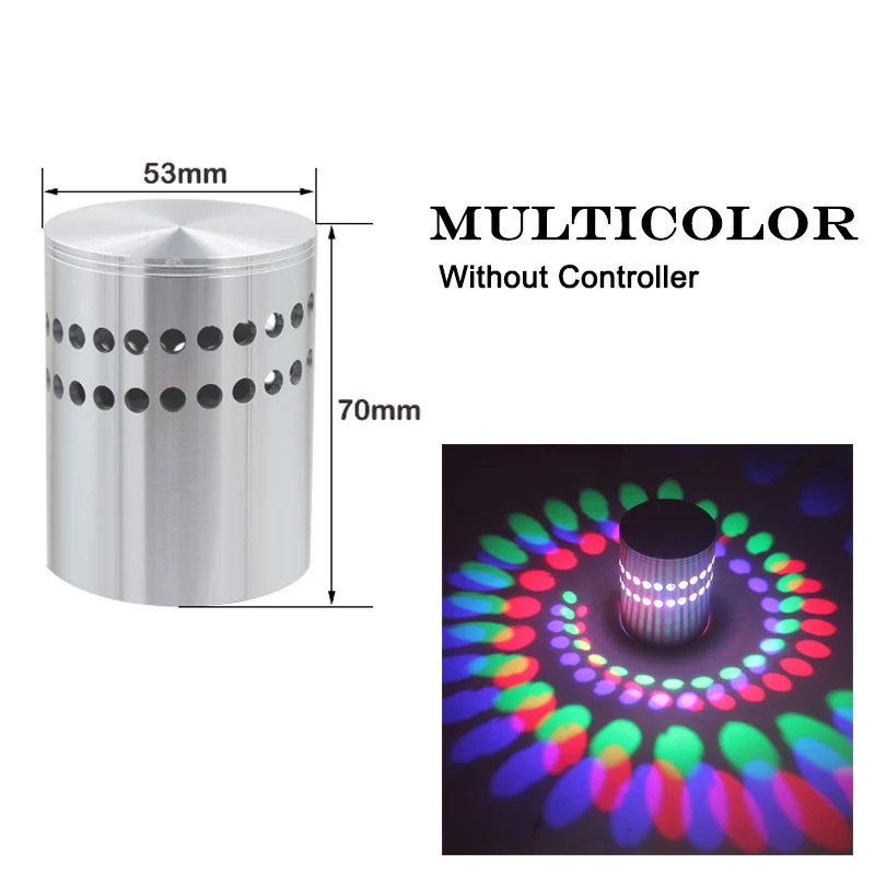 Multi-color RGB 3W светодиодный потолочный светильник, современный алюминиевый настенный светильник, бар, выставка, арт-деко, светильник s, домашний прикроватный светильник ing - Цвет корпуса: Multi-color