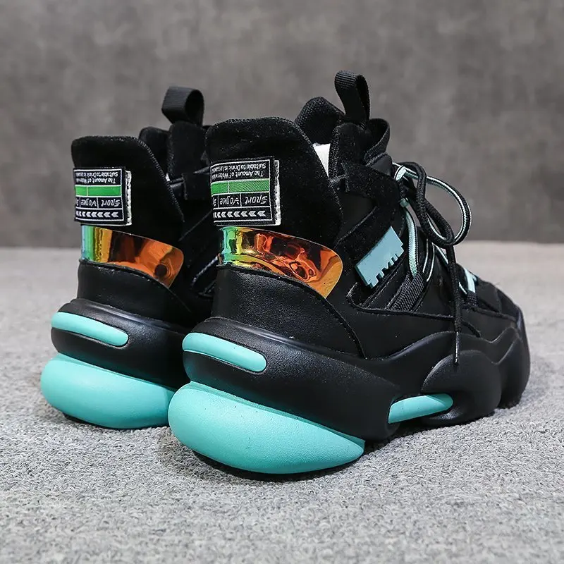 

Chunky Sneakers For Women Winter High-top Brand Platform Running Trainers Female Keep Warm Plush Casual Shoes Woman N6-08