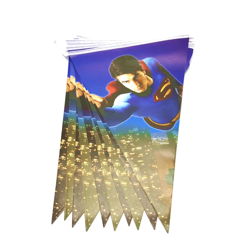 

40Pcs/80Pcs New Sale Disney Superman Movies Birthday Party Supplies Paper Cups Plates Straw Banner For Kid Party Decor Supplies