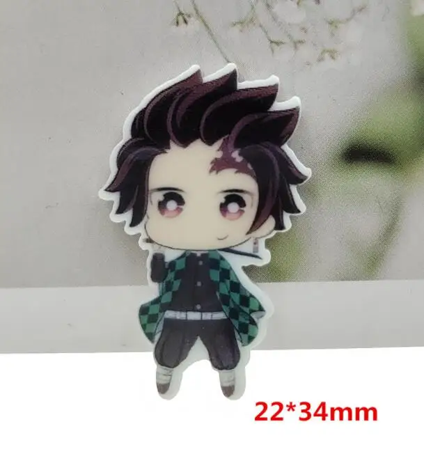 50 шт. японское аниме Kimetsu no Yaiba искусственные поделки с плоским основанием для