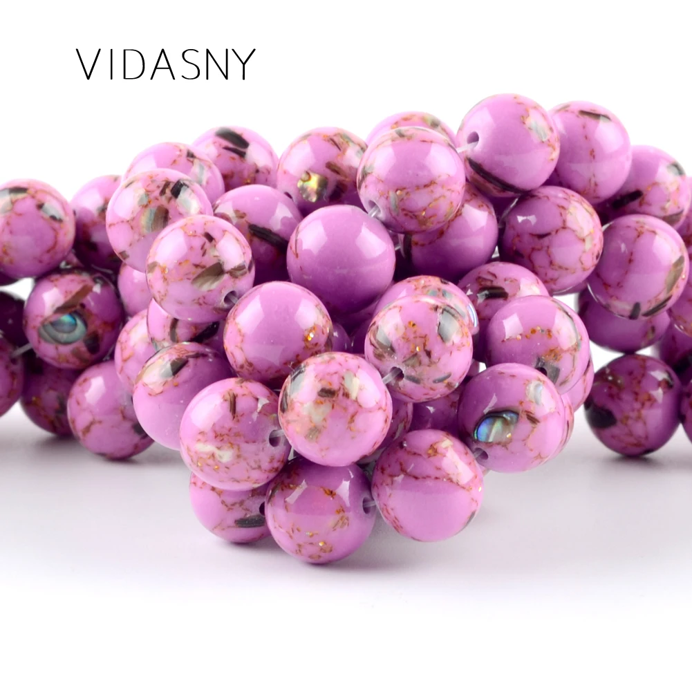 Высококачественный натуральный розовый красный корпус бирюзовый камень бусины