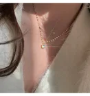 Простое ожерелье с подвеской в виде одного бриллианта женское украшение для вечерние красивый подарок