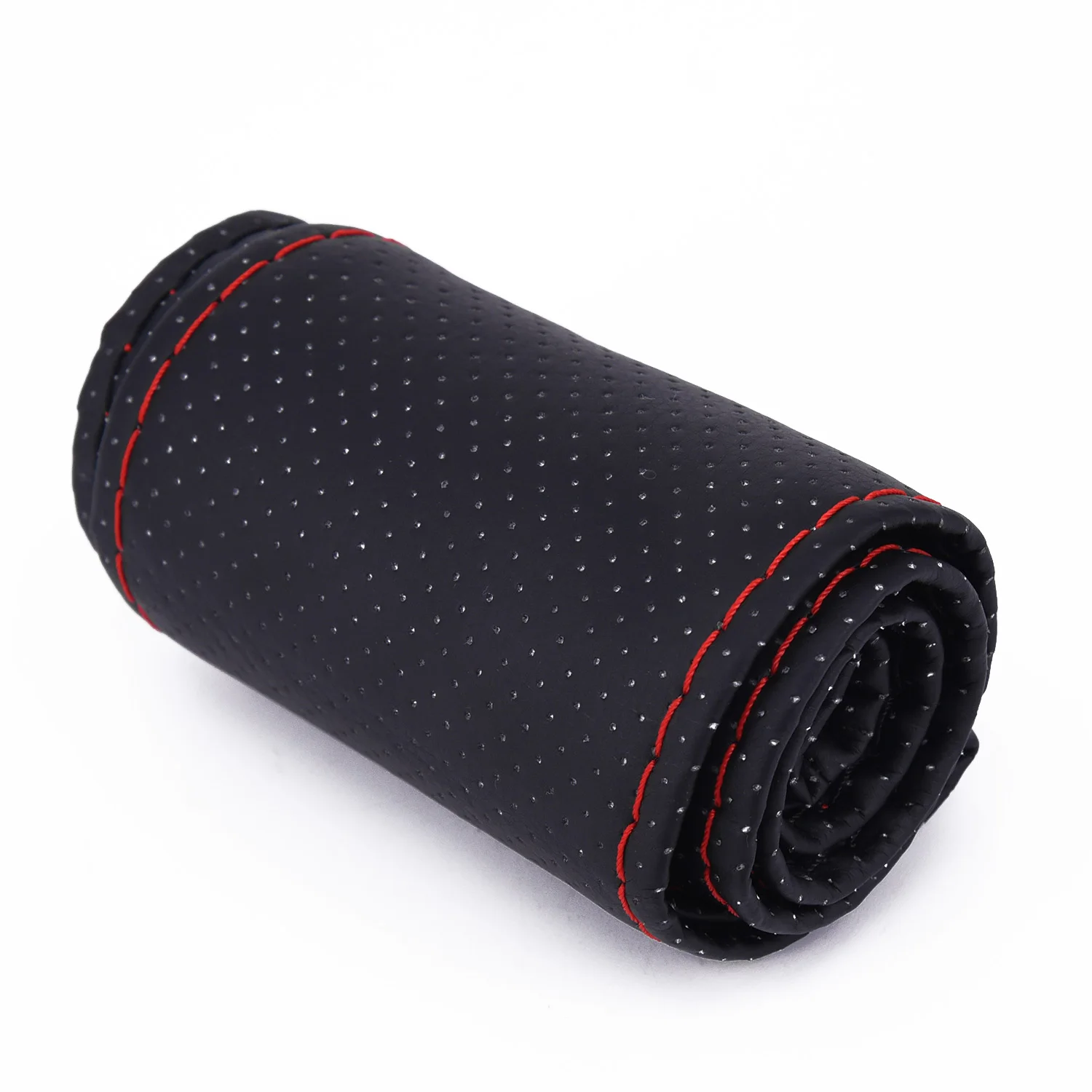 Sleeve Steering Wheel Cover Protector Comfortable Decoration Black Kits Durable Red Thread Car | Автомобили и мотоциклы