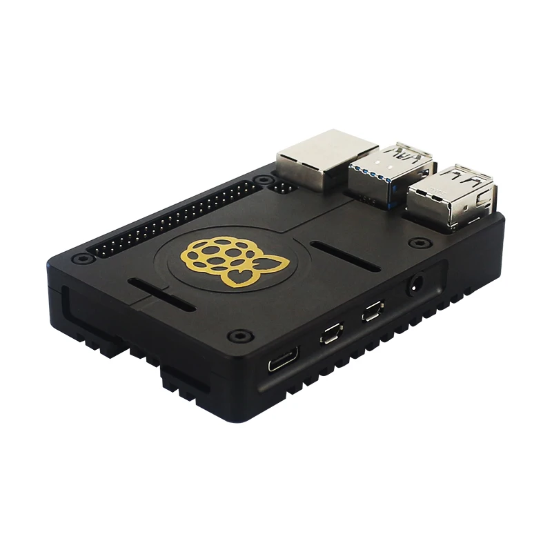 Алюминиевый Чехол Raspberry Pi 4 CNC, металлический корпус с пассивным охлаждением, совместимый с 3,5 дюймовым сенсорным ЖК-экраном для Raspberry Pi 4, Модель B