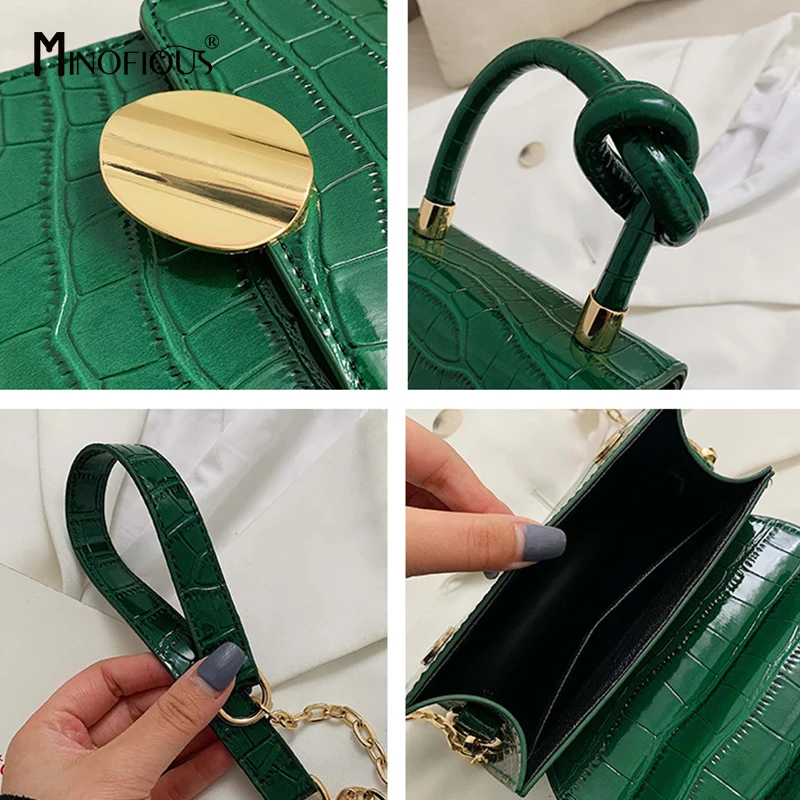 Женские дизайнерские сумки-Кроссбоди с каменным узором кожаные маленькие сумки