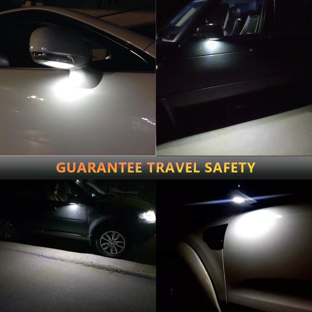 

2Pcs LED Side Mirror Puddle Light Under Rearview Ground Lamps For Volvo S60 S80 V70 XC70 XC90