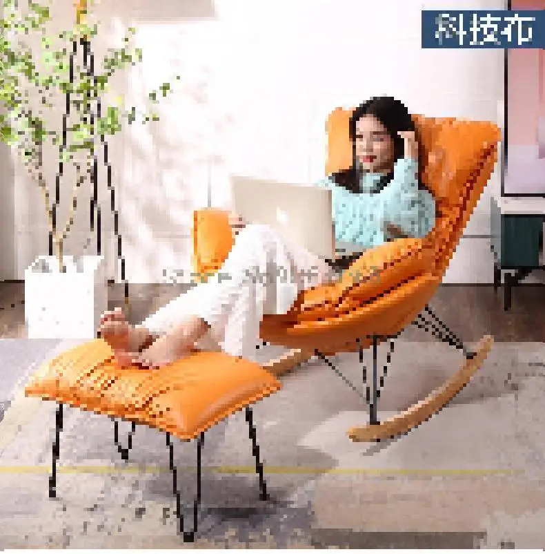 Кресло качалка в скандинавском стиле одно кресло для взрослых ленивый отдыха