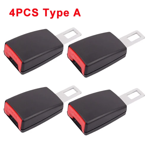 4Pcs Type A Универсальный чехол для ремня безопасности автомобиля удлинитель ремня безопасности 3 размера удлинитель ремня безопасности пряжка зажим ремня безопасности авто аксессуары - Название цвета: 4Pcs Type A