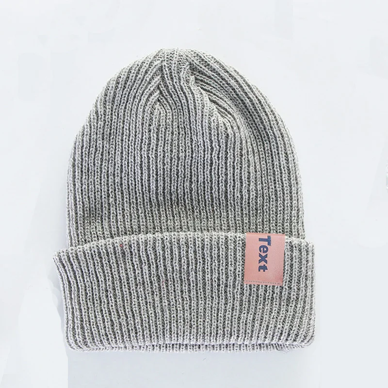 Заказные ярлыки с логотипом DIY зимние шапочки Print1-4 буквы имя или цифра на вязаная