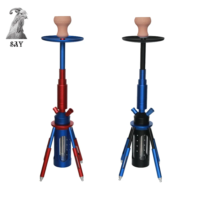 Новый стильный набор для кальяна SY с силиконовым шлангом штатив из алюминиевого