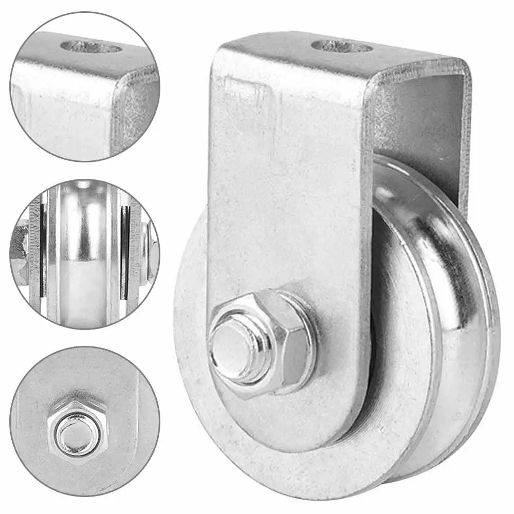 

Single Pulley Block Heavy Duty Smooth Operation Low Wear 0.3 Tons Loading Swivel Pulley Roller Lifting Wheel for Wire Rope