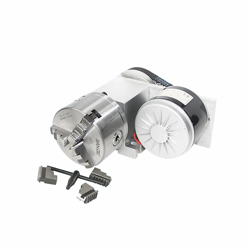 

Adjustable Speed Rotary A 4th Axis Dividing Head 100 Chuck with Power Supply Speed Controller