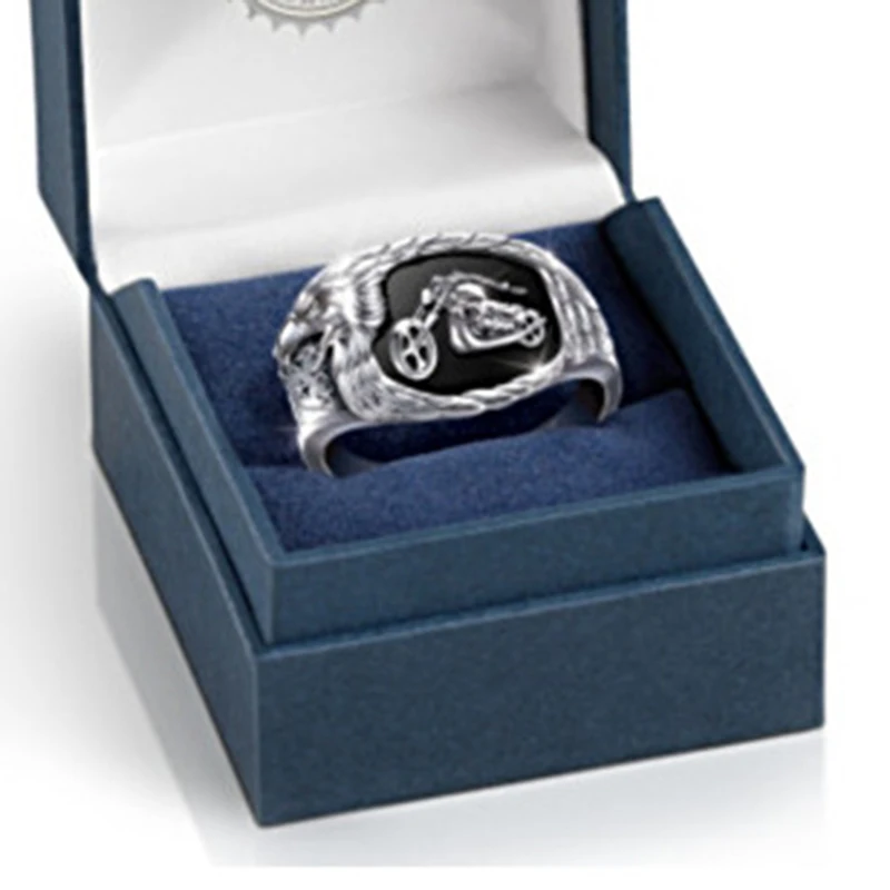 Мужское Ковбойское кольцо с изображением мотоцикла панк орла крыльев звезд хип