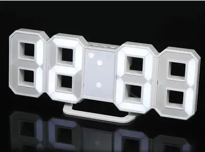 Цифровые часы светящиеся трехмерные светодиодный электронный будильник