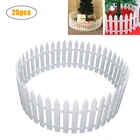 25 шт. Decoractive деревянной изгородью и миниатюрный домашний сад белый забор из пластикового штакетника гибкого дома и сада Рождественская елка украшения