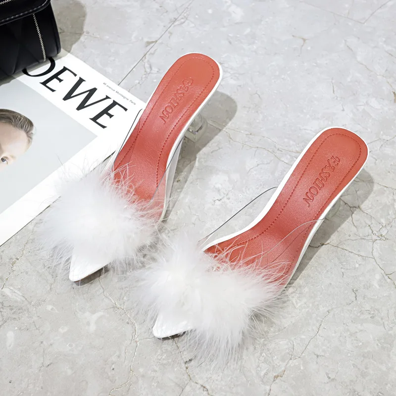 

Women sandals pointed transparent wine glass with shoes women's large open toe sandals
