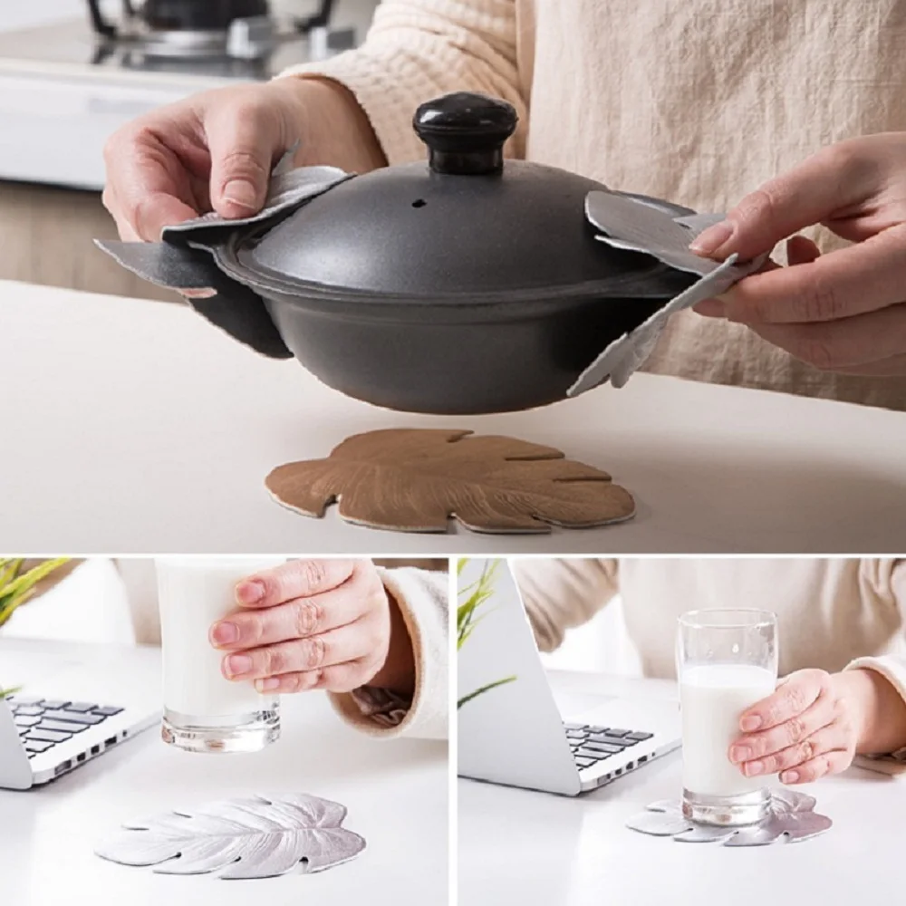 Настольная подставка под Лотос кухонный коврик с имитацией растений и кофе