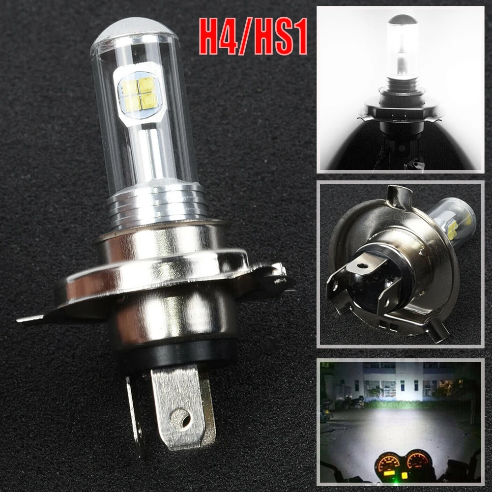 H4 / HS1 12V 40W 8 светодиодный COB 6500K белая лампа для мотоциклетных фар