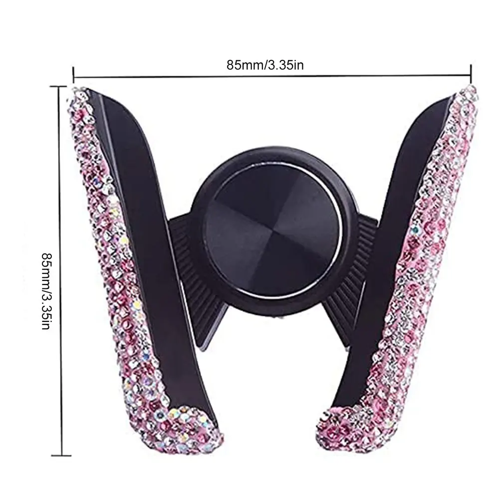 

Car Phone Holder Multi-function Air Outlet Car Navigation Bracket Car With V-shaped Rotating Phone Holder