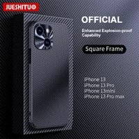 jueshituo for iphone 13 pro max 13 mini luxury original carbon fiber shockproof phone case for iphone 13 protection back cover