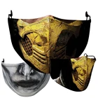 Смешные маски для косплея взрослых Mortal Kombat, украшение для лица клоуна, Пылезащитная многоразовая хлопковая маска для женщин и мужчин на Хэллоуин