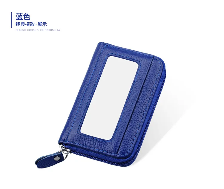 Rfid кошелек для кредитных карт из натуральной кожи Id держатель для карт кошелек визитница сумочка