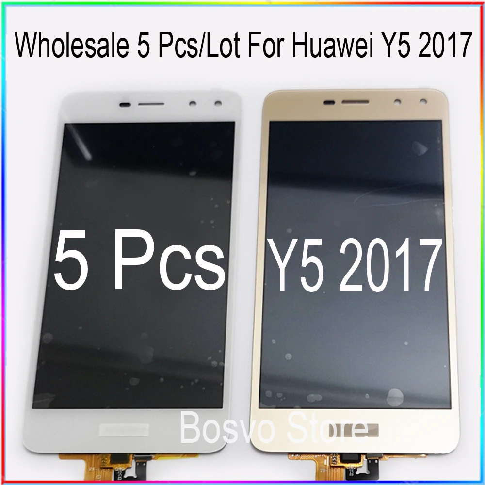 

Оптовая продажа 5 шт./лот для Huawei Y5 2017 ЖК-дисплей с сенсорным дигитайзером в сборе Y6 2017 Nova Young 4G LTE MYA-U29