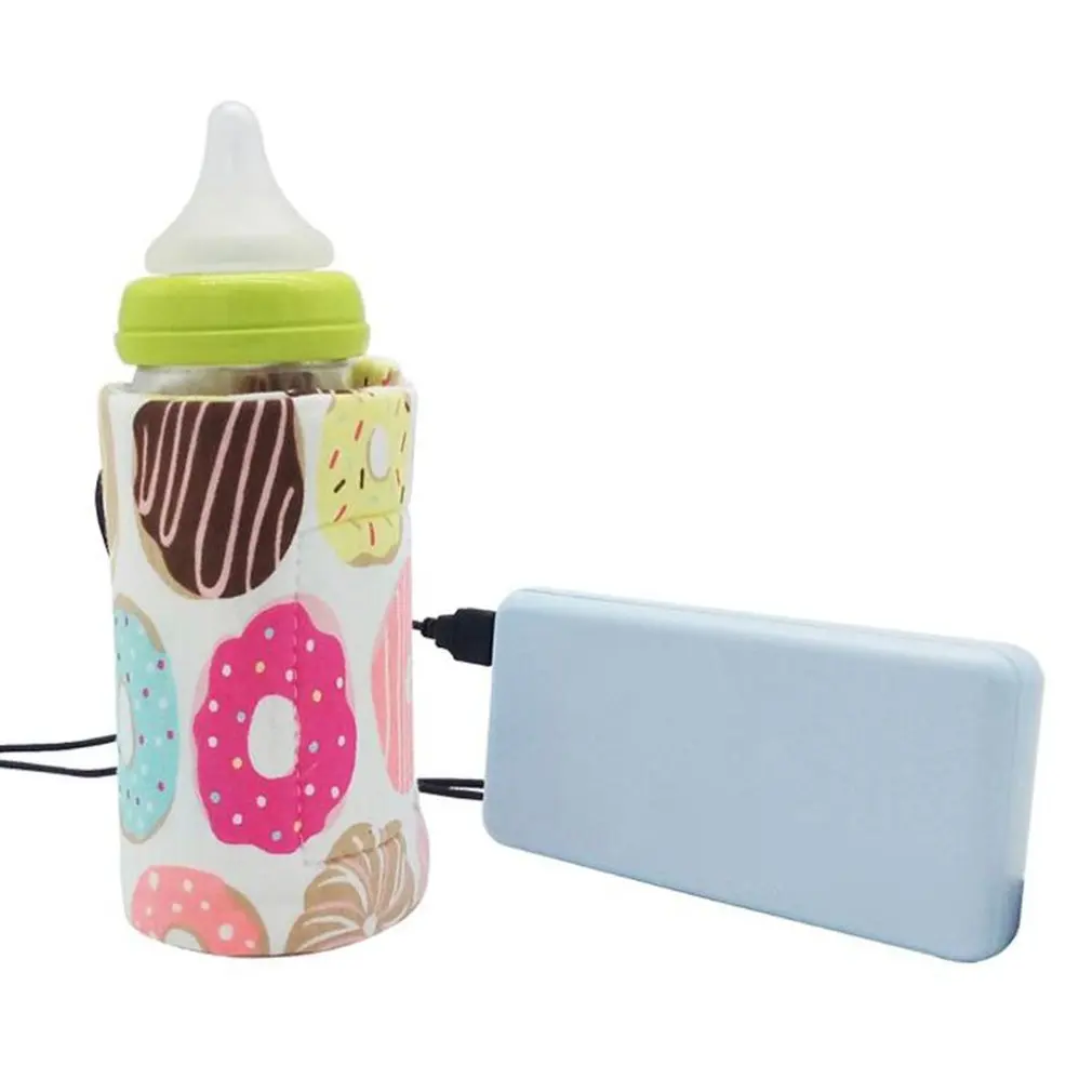 

USB Milk Water Warmer Travel Stroller Insulated Bag Baby Nursing Bottle Heater practical portable