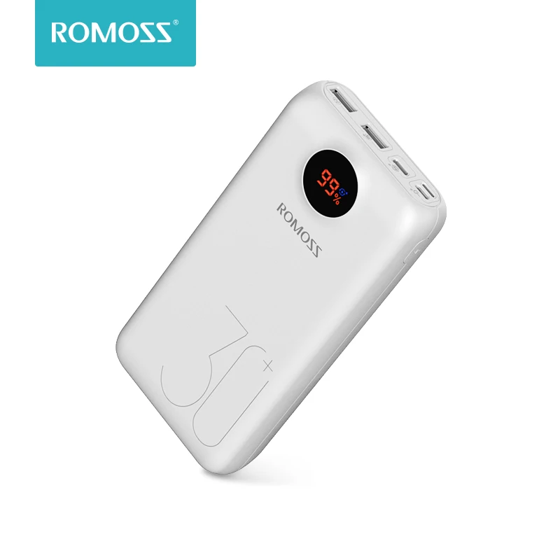 30000 мАч 26800 мАч ROMOSS SW30 Pro портативное зарядное устройство Внешний аккумулятор QC3.0 Быстрая зарядка светодиодный дисплей для телефонов и планшетов