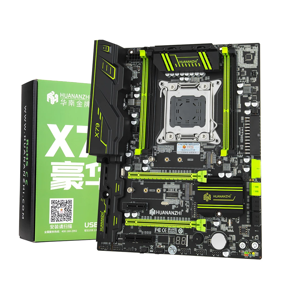 Kaufen X79 2,49 V 2,1 Motherboard Für Intel LGA 2011 Xeon E5 DDR3 128GB M.2 NVME NGFF ATX LGA2011 Server Mainboard