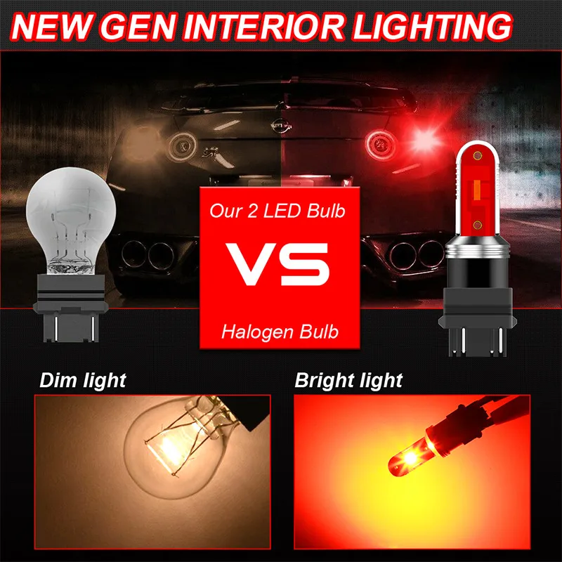 4 шт. автомобильный тормозной задний светильник парковочные лампы 12-24 В Красный