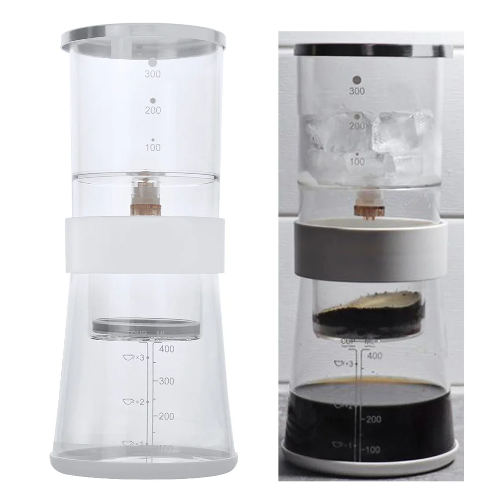 

400ml Cold Dripping Coffee Maker Ice Coffee Glass Carafe Dripper Home Office