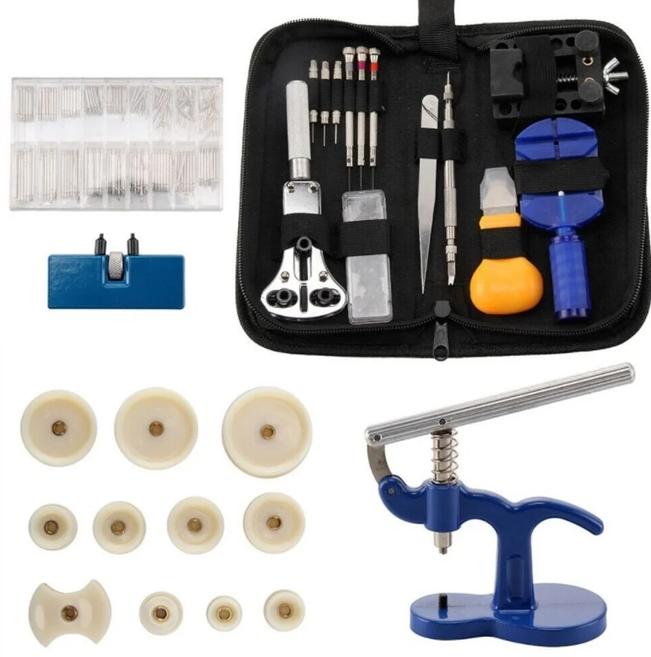 

404pcs Watch Repair Tool Kit Watch Link Pin Remover Case Opener Spring Bar Remover Horlogemaker Gereedschap Repair WatchTool Kit