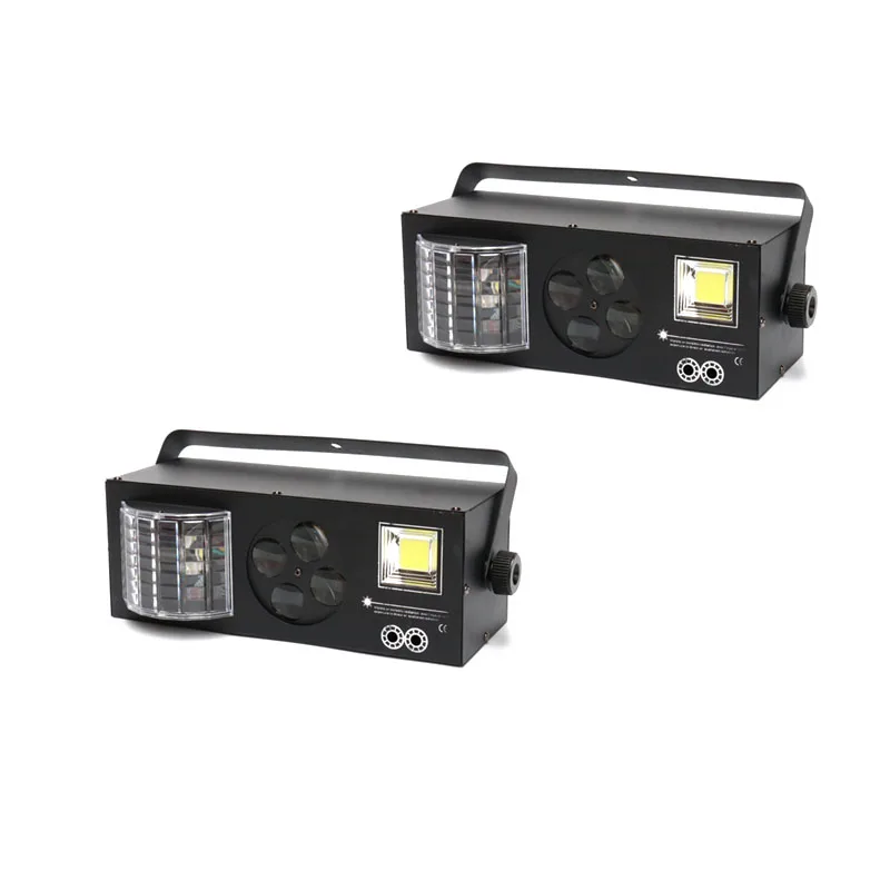 2 шт./лот хороший дизайн светодиодный лазерный стробоскоп 4 в 1 DMX512 эффект света