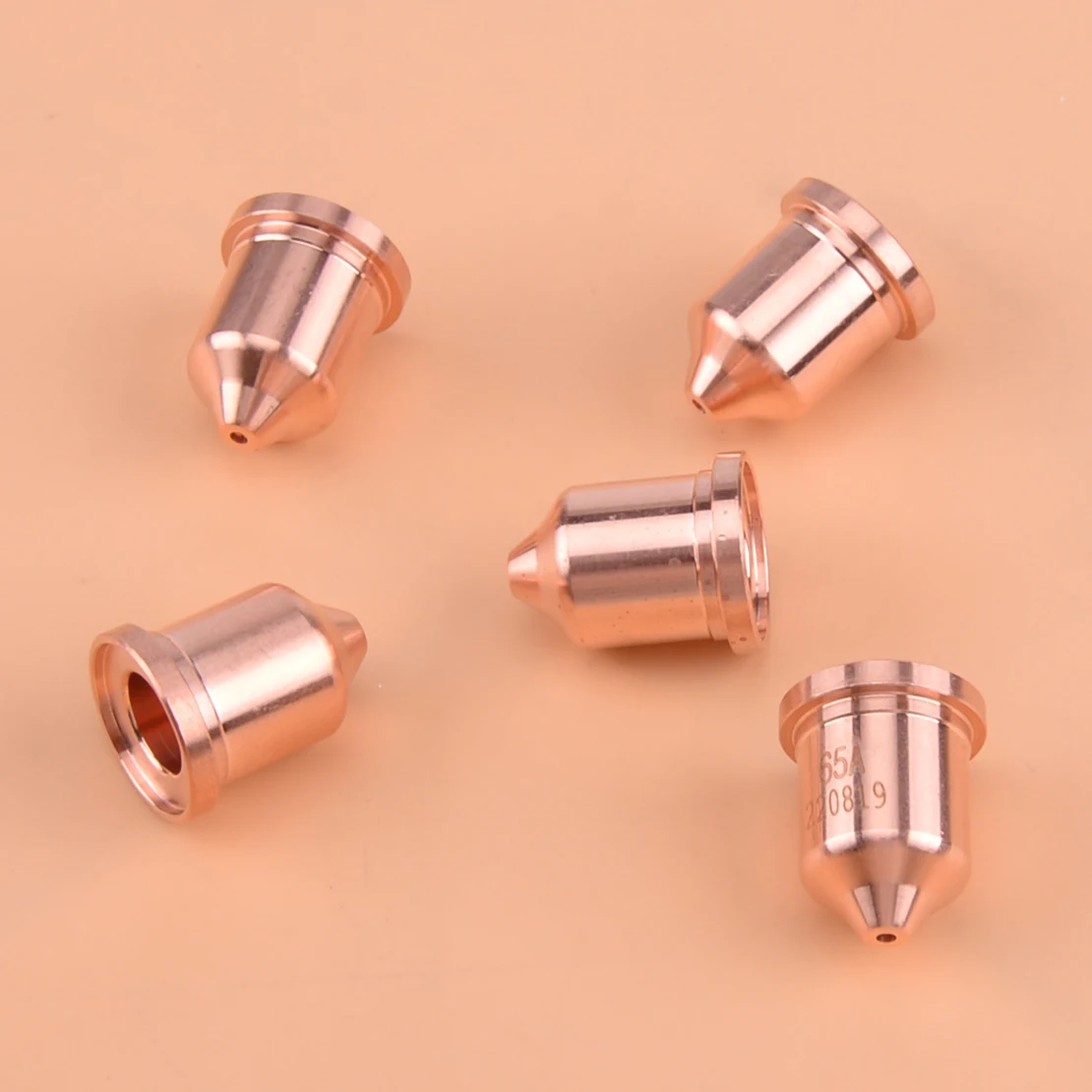 

220819 5pcs 65A Plasma Torch Nozzle Welding Electrodes 1.6x2cm Fit For Power Max 65 85 105 HRT HRTs MRT