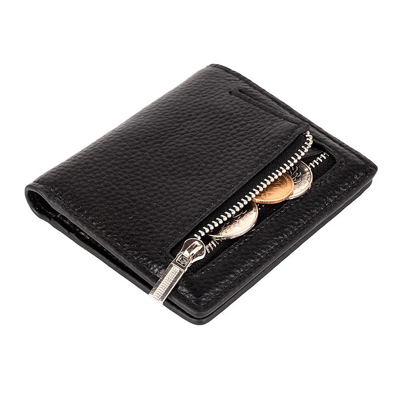 

Fashion Mini Wallet Women Genuine Leather Wallets Female Hasp Zipper Design Coin Purse ID Card Holder Slim Wallet Lady Coin Bag