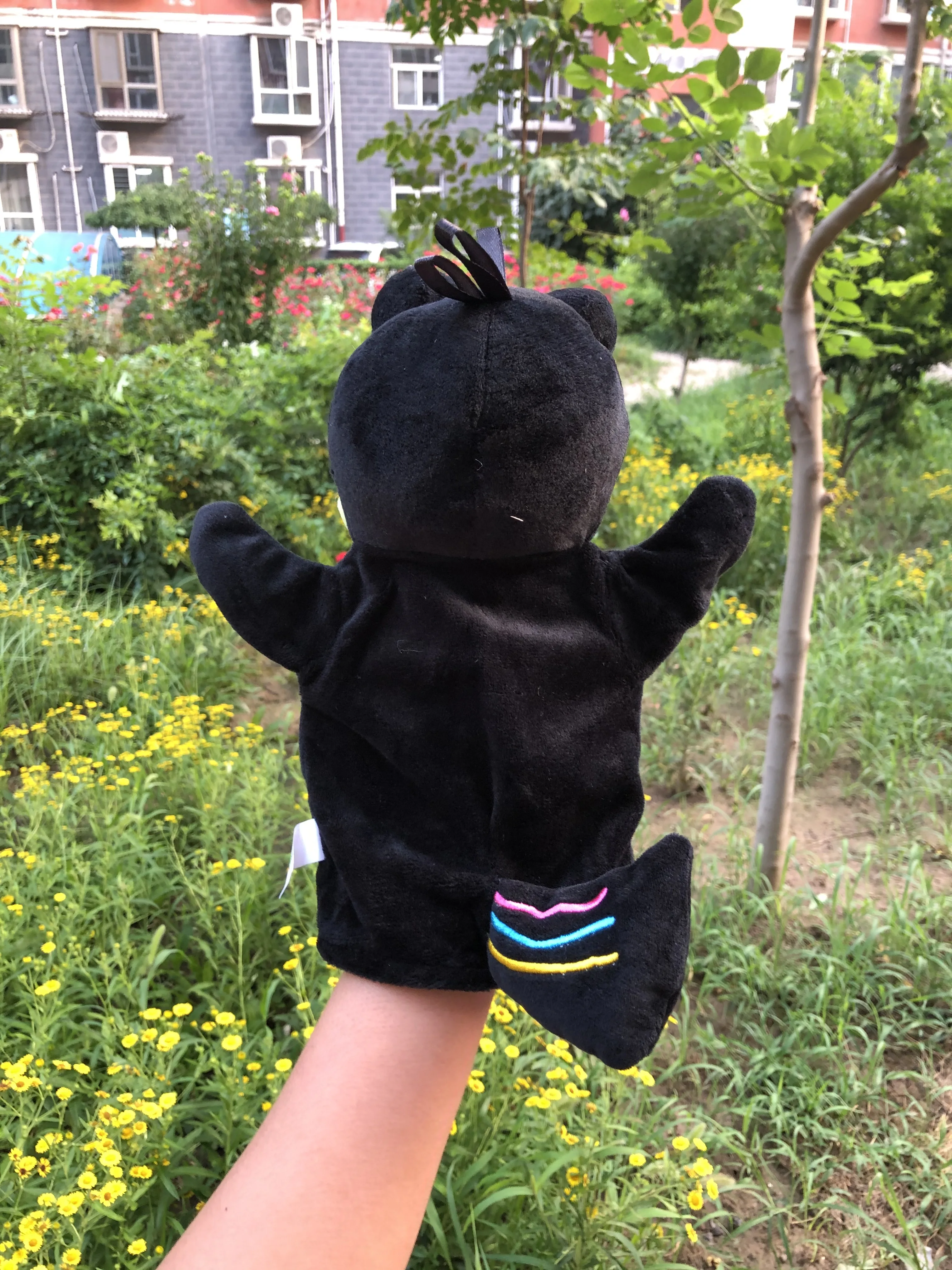 Funny Evil crow Glove Crow Plush Hand Puppets Soft Stuffed Cartoon Story Telling Learning Accompany Toy Kids Birthday Gift | Игрушки и