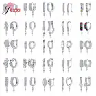 Лидер продаж, роскошные ювелирные изделия из стерлингового серебра 925 пробы сделай сам, аксессуары для рукоделия, фурнитура для серег с фианитами