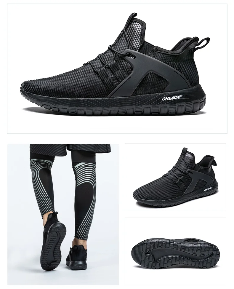 ONEMIX Unisex Sock Walking Shoes Light Weight Slip-on Sandals Knitted Breathable Mesh Athletic Casual Shoes Walking Sneakers