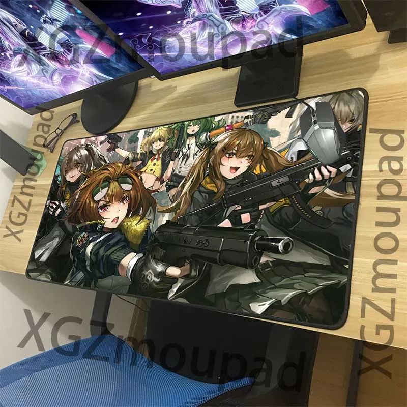 

XGZ пользовательский игровой коврик для мыши gunner черный край с замком сексуальная девушка передний компьютерный Настольный коврик нескольз...