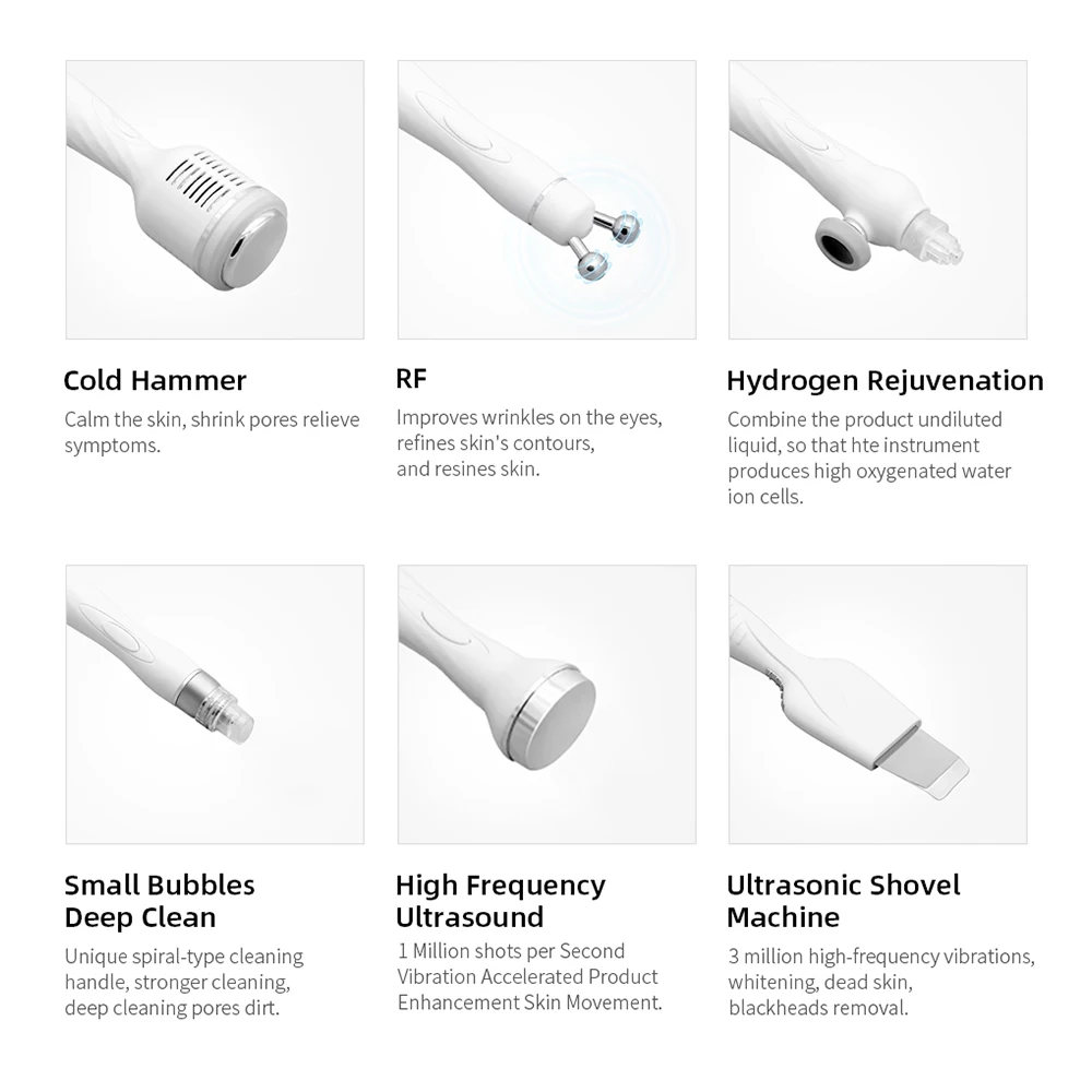 Новый 6 в 1 портативный гидро дермабразия уход за кожей красота машина вода