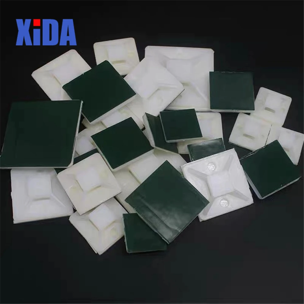 50 шт. самоклеящиеся пластиковые держатели для кабельных стяжек 20 25 30 40 мм |