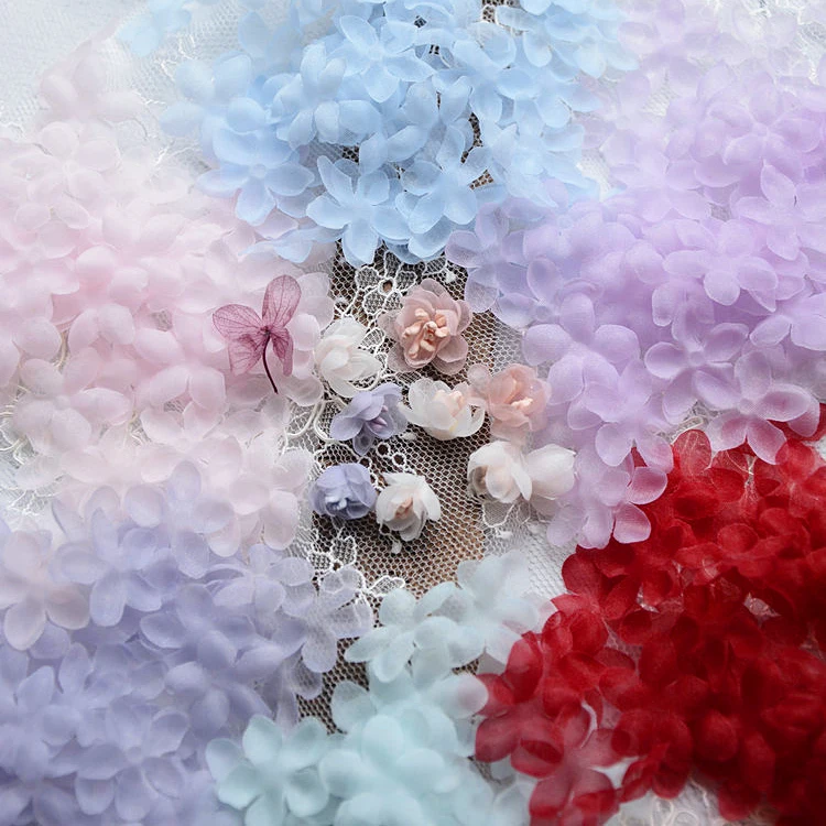 2 3 см органза аксессуары с лепестками Кукла Одежда головной убор Материал ручной